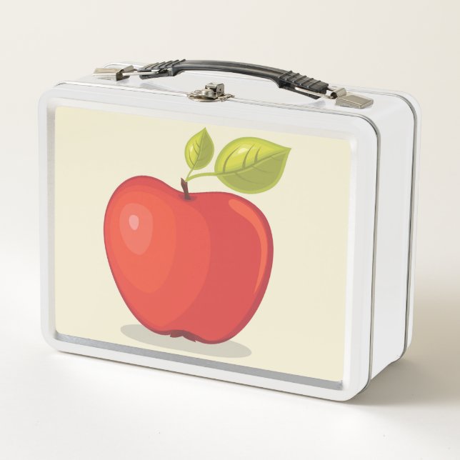 Red Apple  Metal Lunch Box (Front)