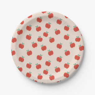Red Apple  Paper Plate