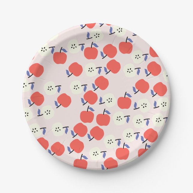 Red Apple Paper Plates (Front)