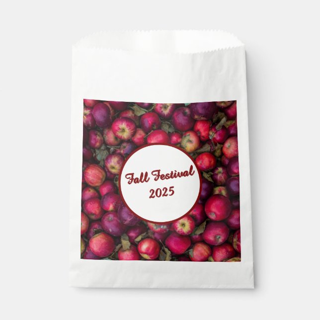 Red Apple Party Customisable Favour Bags (Front)