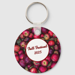 Red Apple Party Customisable  Key Ring