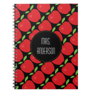 Red Apple Pattern, Teacher Notebook