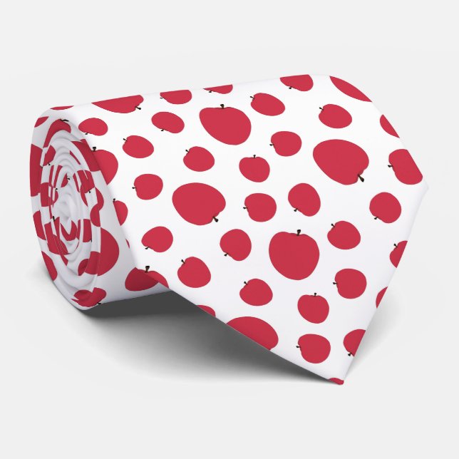 Red apple pattern tie (Rolled)