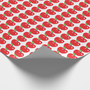 Red Apple Pattern Wrapping Paper