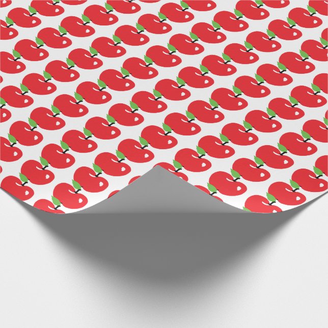 Red Apple Pattern Wrapping Paper (Corner)