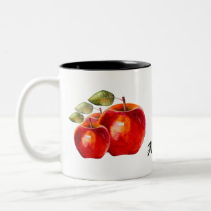 Red Apple Personalised Two-Tone Coffee Mug