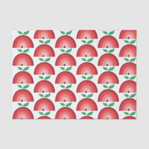 Red Apple Rainbow Pattern Tissue Paper