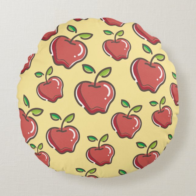 Red Apple Round Cushion (Front)