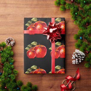Red Apple’s Black  Wrapping Paper