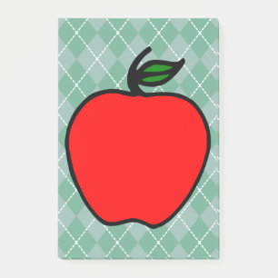 Red Apple School Post It Notes Gift