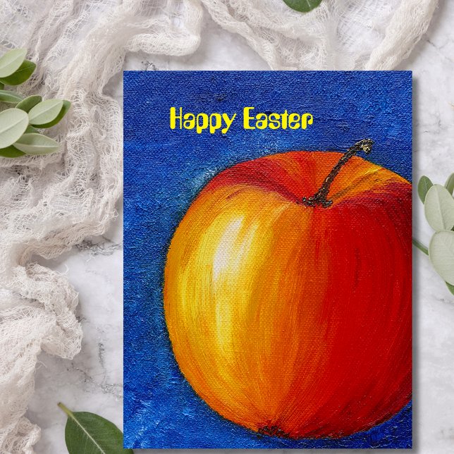 Red Apple - Still Life Paintin Postcard (Creator Uploaded)