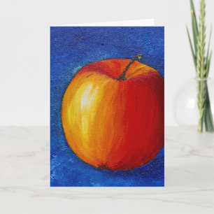 Red Apple - Still Life Painting Card