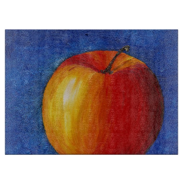 Red Apple - Still Life Painting Cutting Board (Front)