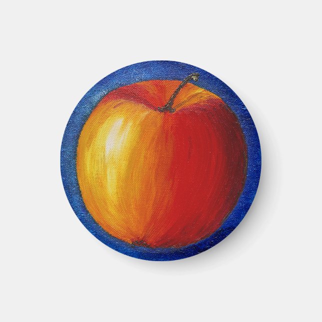 Red Apple - Still Life Painting Magnet (Front)