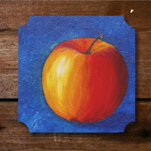 Red Apple - Still Life Painting Paper Coaster