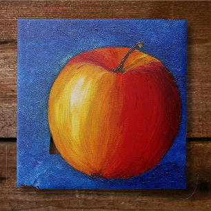 Red Apple - Still Life Painting Tile