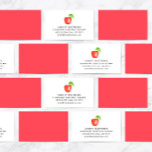 Red Apple Substitute Teacher Business Card<br><div class="desc">Our popular red apple subtitute teacher calling card will always make sure your contacts know how to reach you when they need someone to fill in for the day.  Customise with your own text!</div>