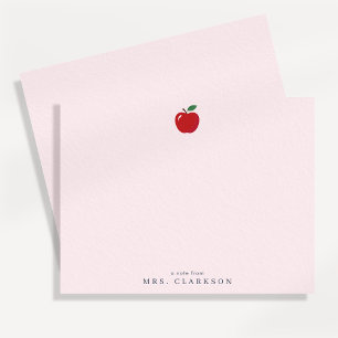 Red Apple Teacher Appreciation Note Card