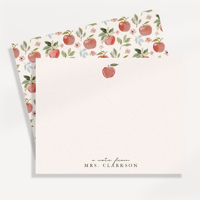 Red Apple Teacher Stationery Note Card (Creator Uploaded)