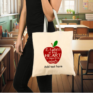 red apple Teacher thank you retirement Nursery Tote Bag