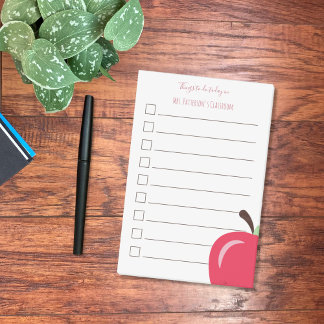 Red Apple To Do List Teacher Post-It Notes