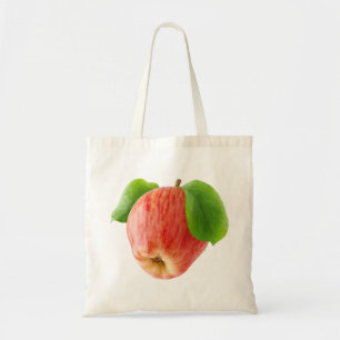 Red apple tote bag