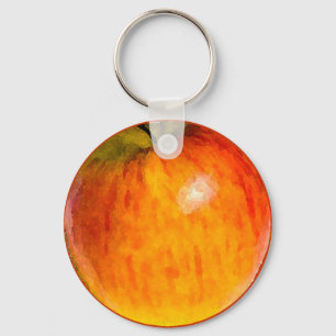 Red Apple Watercolor - Key Chain