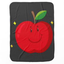 Red Apple with Happy Face