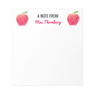 Red Apples A Note From Teacher Personalised