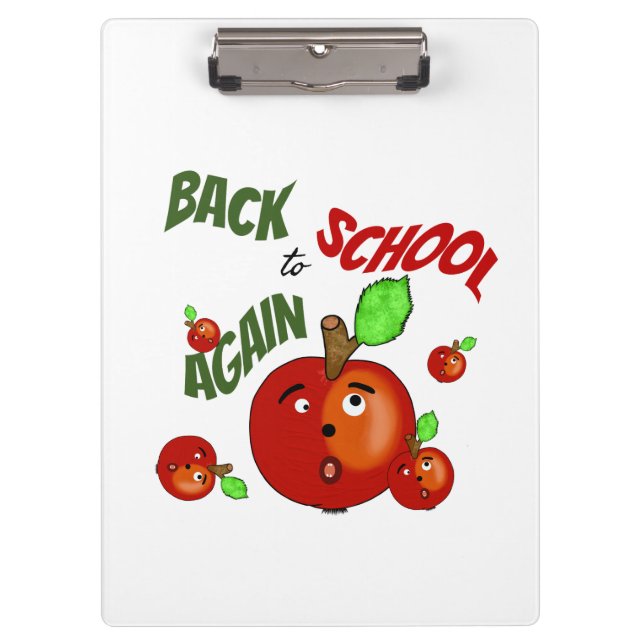 Red apples back to school clipboard (Front)