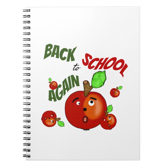 Red apples back to school notebook (Front)