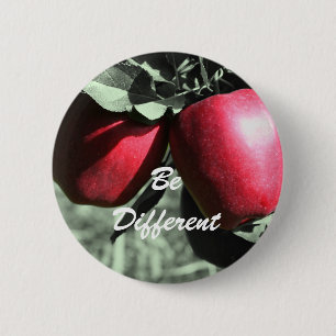 Red Apples Be Different Motivational Button