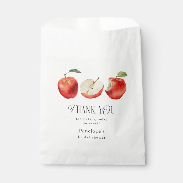 Red Apples Bridal Shower  Favour Bags (Front)