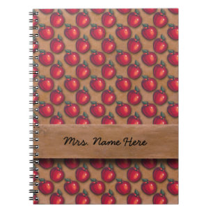 Red Apples Brown Notebook