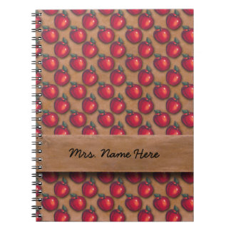 Red Apples Brown Notebook