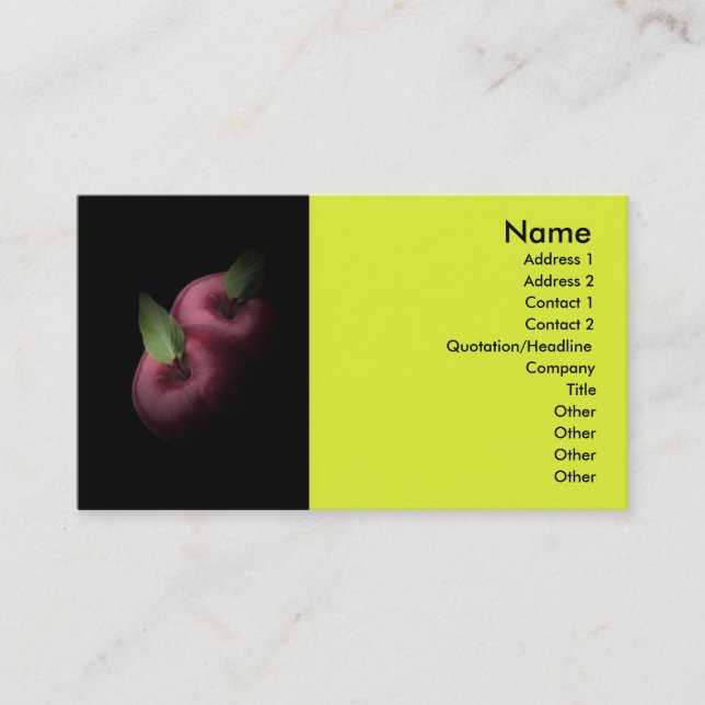 Red Apples Business Card (Front)