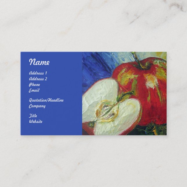 Red Apples Fruit Business Cards (Front)