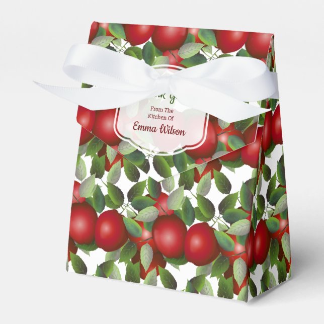 Red Apples Fruit Canning Gift Favour Box (Front Side)