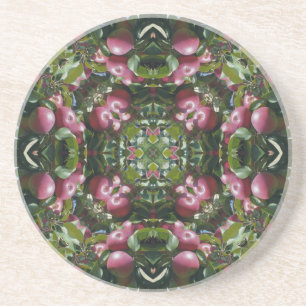 Red Apples Kaleidoscope Nature Coaster