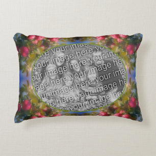 Red Apples On Tree Frame Add Your Photo Decorative Cushion