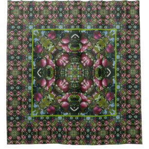 Red Apples On Tree Nature Art Shower Curtain