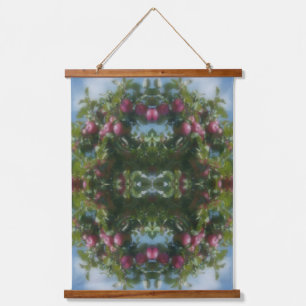 Red Apples On Tree Painting Abstract Hanging Tapestry