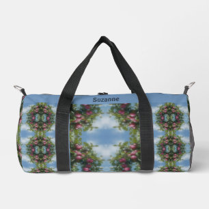 Red Apples On Tree Painting Personalised Duffle Bag