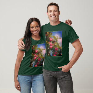 Red Apples On Tree Photo Painting T-Shirt