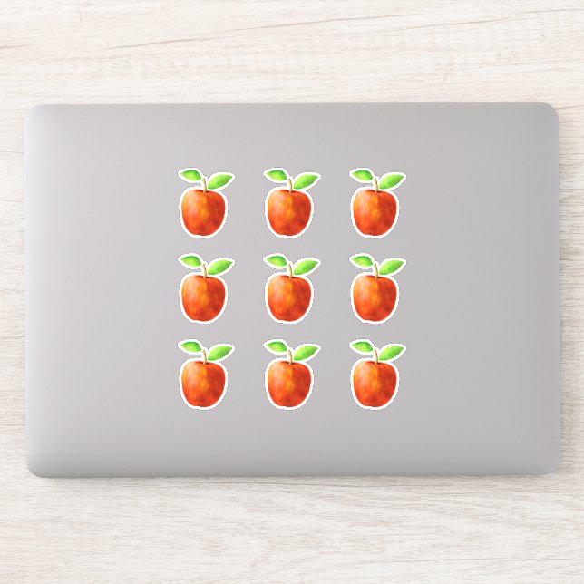 Red apples sticker set (Computer)