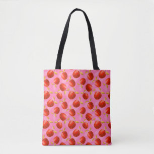 Red apples tote bag