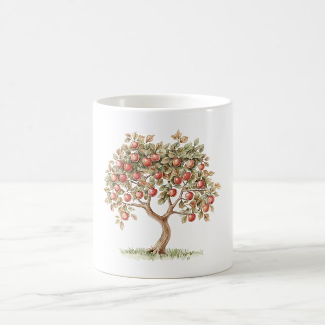 Red Apples Tree Coffee Mug (Center)