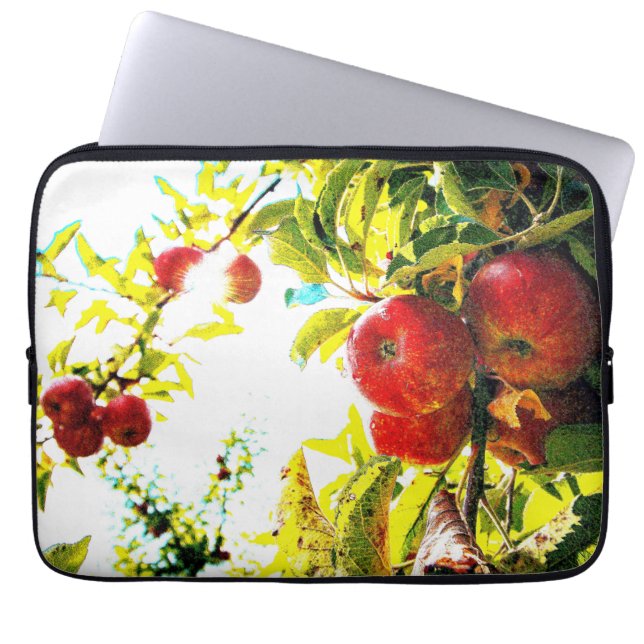 "Red Apples Tree On Sunny Day" Cute Photo. Buy Now Laptop Sleeve (Front)