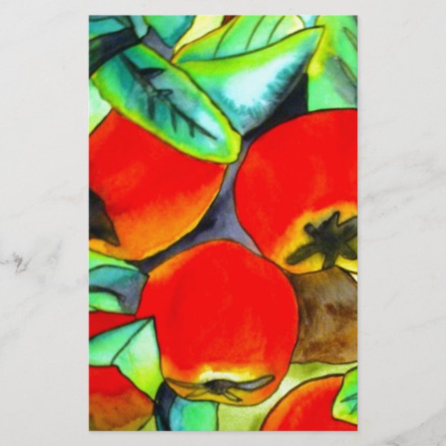 Red Apples watercolor original art painting (Front)