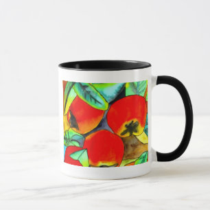 Red Apples watercolor original art painting Mug